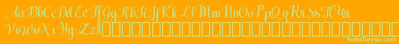 KiralyDemo Font – Green Fonts on Orange Background