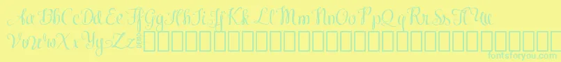 KiralyDemo Font – Green Fonts on Yellow Background