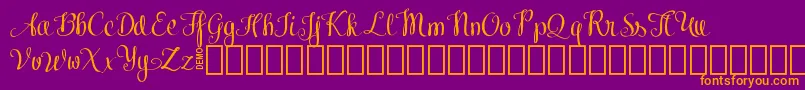 KiralyDemo Font – Orange Fonts on Purple Background