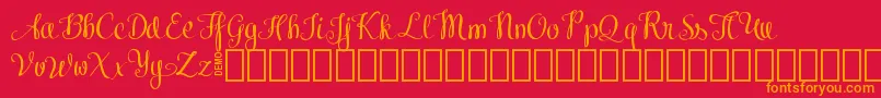 KiralyDemo Font – Orange Fonts on Red Background