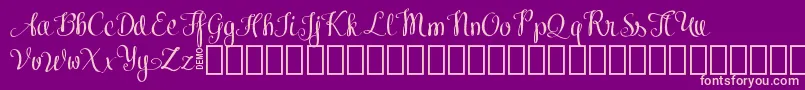 KiralyDemo Font – Pink Fonts on Purple Background
