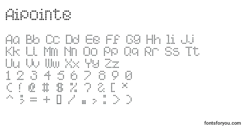 Шрифт Aipointe – алфавит, цифры, специальные символы
