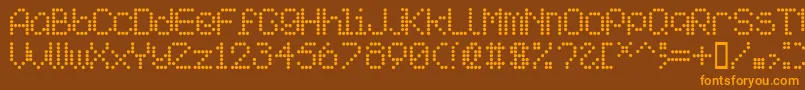 Aipointe Font – Orange Fonts on Brown Background