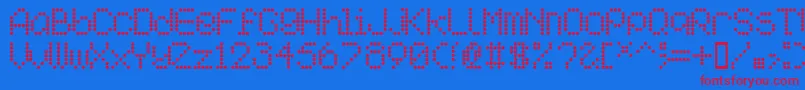 Aipointe Font – Red Fonts on Blue Background