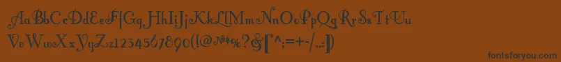 Fontleroybrownnf Font – Black Fonts on Brown Background