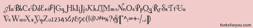 フォントFontleroybrownnf – ピンクの背景に黒い文字