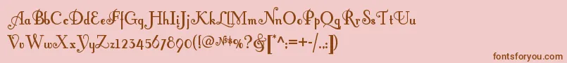 Fontleroybrownnf Font – Brown Fonts on Pink Background