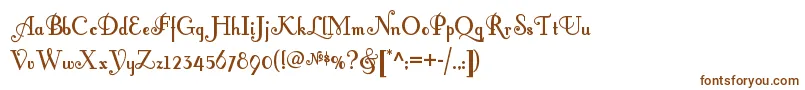 Шрифт Fontleroybrownnf – коричневые шрифты на белом фоне