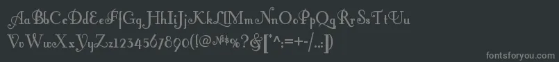 フォントFontleroybrownnf – 黒い背景に灰色の文字