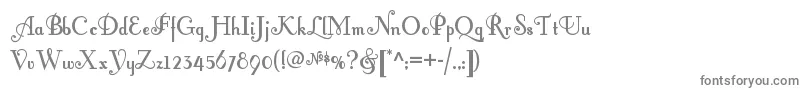 フォントFontleroybrownnf – 白い背景に灰色の文字