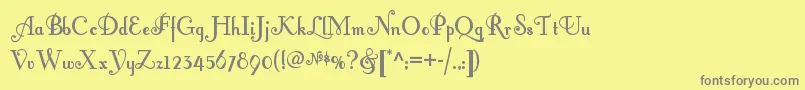 Fontleroybrownnf Font – Gray Fonts on Yellow Background