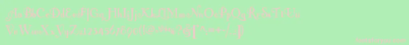 Fontleroybrownnf Font – Pink Fonts on Green Background