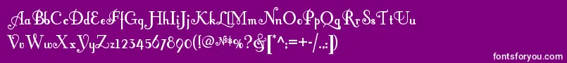 Fontleroybrownnf Font – White Fonts on Purple Background