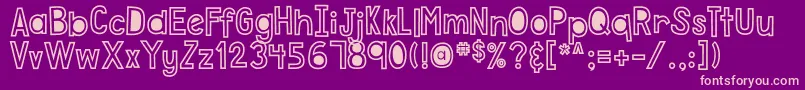 DjbJustDontCallMeCrazy Font – Pink Fonts on Purple Background