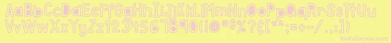 DjbJustDontCallMeCrazy Font – Pink Fonts on Yellow Background