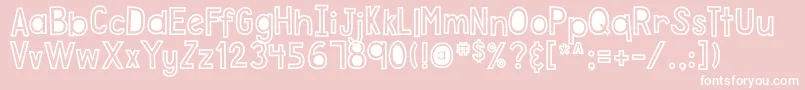 DjbJustDontCallMeCrazy Font – White Fonts on Pink Background