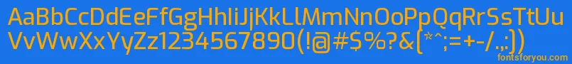 ExoMedium Font – Orange Fonts on Blue Background