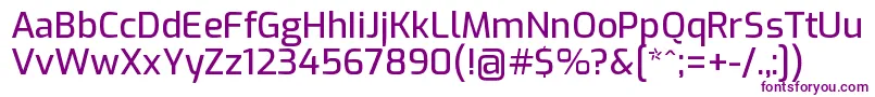 ExoMedium Font – Purple Fonts on White Background