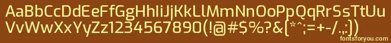ExoMedium Font – Yellow Fonts on Brown Background