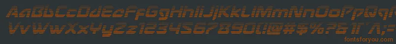 Usangelgradital Font – Brown Fonts on Black Background