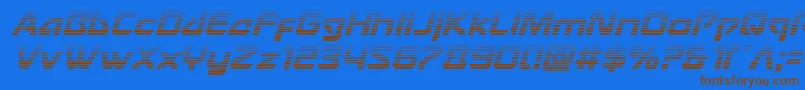 Usangelgradital Font – Brown Fonts on Blue Background