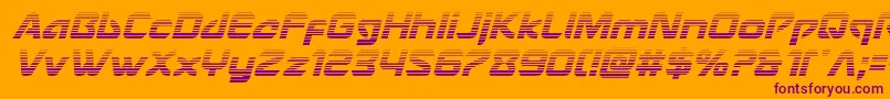 Usangelgradital Font – Purple Fonts on Orange Background