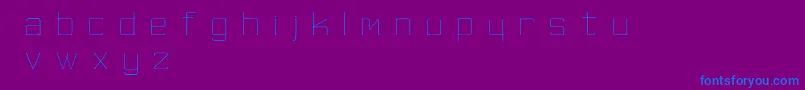 SkinnyMinnie Font – Blue Fonts on Purple Background