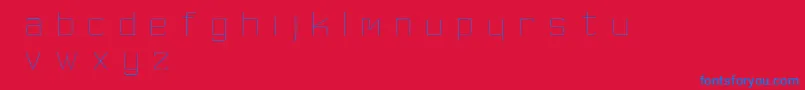 SkinnyMinnie Font – Blue Fonts on Red Background