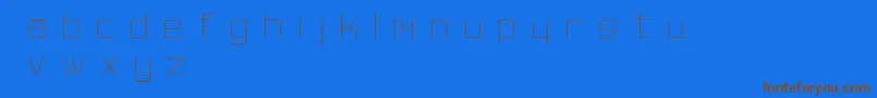 Police SkinnyMinnie – polices brunes sur fond bleu