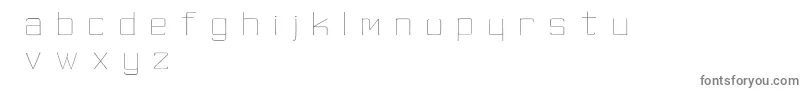 SkinnyMinnie-Schriftart – Graue Schriften auf weißem Hintergrund