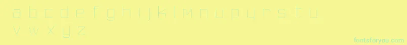 SkinnyMinnie Font – Green Fonts on Yellow Background