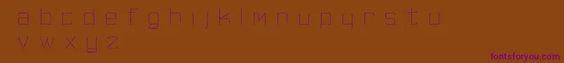 フォントSkinnyMinnie – 紫色のフォント、茶色の背景