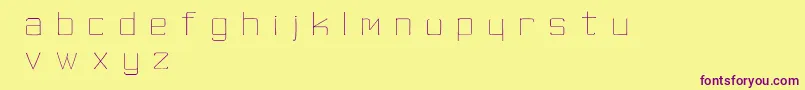 SkinnyMinnie Font – Purple Fonts on Yellow Background