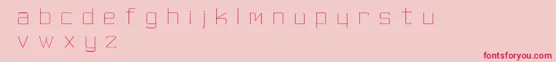 Fonte SkinnyMinnie – fontes vermelhas em um fundo rosa