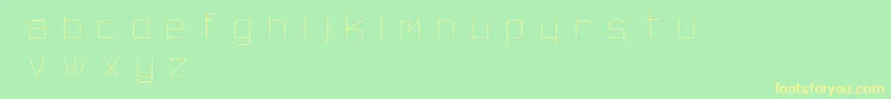 SkinnyMinnie Font – Yellow Fonts on Green Background