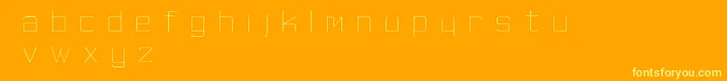 SkinnyMinnie Font – Yellow Fonts on Orange Background