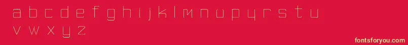 SkinnyMinnie Font – Yellow Fonts on Red Background