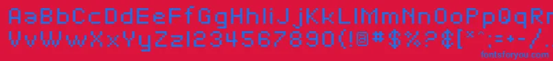 SfPixelate Font – Blue Fonts on Red Background