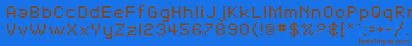 Шрифт SfPixelate – коричневые шрифты на синем фоне