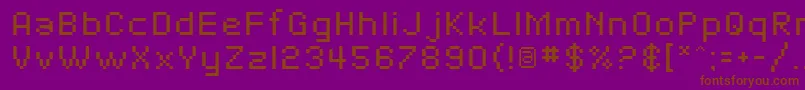 Czcionka SfPixelate – brązowe czcionki na fioletowym tle