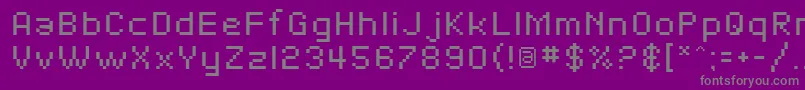 SfPixelate-Schriftart – Graue Schriften auf violettem Hintergrund