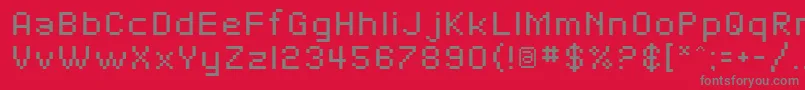 SfPixelate Font – Gray Fonts on Red Background