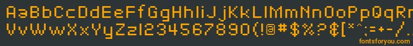 Czcionka SfPixelate – pomarańczowe czcionki na czarnym tle
