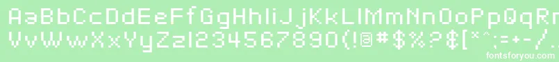 SfPixelate-fontti – valkoiset fontit vihreällä taustalla