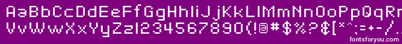 Шрифт SfPixelate – белые шрифты на фиолетовом фоне