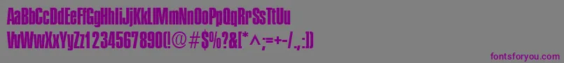 Weitere Informationen zur PlakettethreeRegular-Schriftart PlakettethreeRegular-Schriftart – Violette Schriften auf grauem Hintergrund