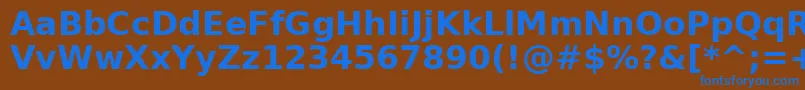 AeAlmothnnaBold Font – Blue Fonts on Brown Background