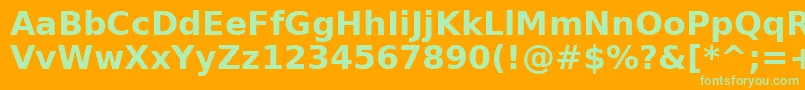 AeAlmothnnaBold-Schriftart – Grüne Schriften auf orangefarbenem Hintergrund