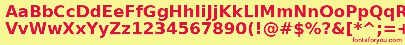 AeAlmothnnaBold Font – Red Fonts on Yellow Background