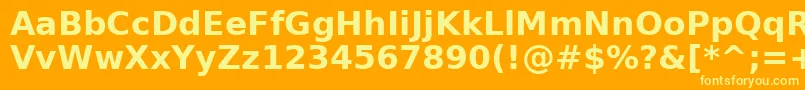 AeAlmothnnaBold Font – Yellow Fonts on Orange Background
